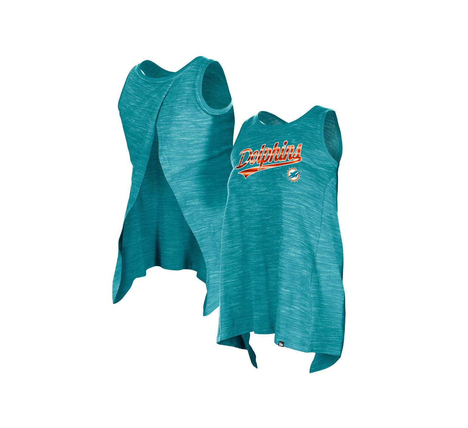 Женский спортивный топ New Era Aqua Miami Dolphins Space Dye