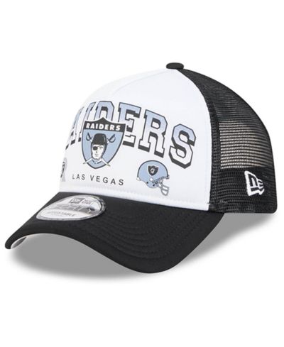 Мужская кепка New Era, Las Vegas Raiders Retro Wordmark A-Frame 9FORTY, белая/черная