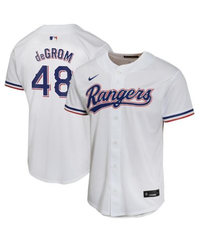 Детская футболка Nike Jacob deGrom White Texas Rangers Home Game Player