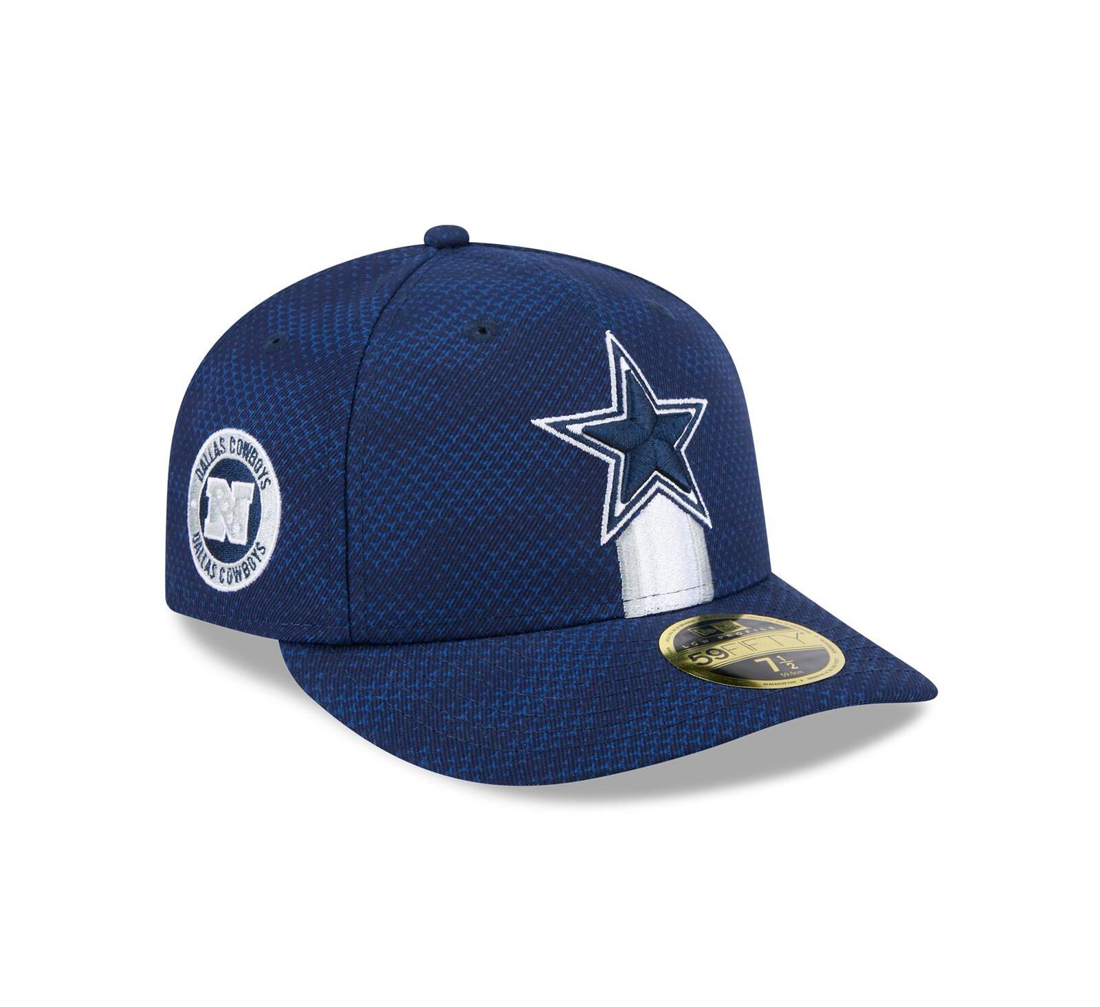 New Era Men's Navy Dallas Cowboys 2024 Sideline Low Profile 59FIFTY Fitted Hat