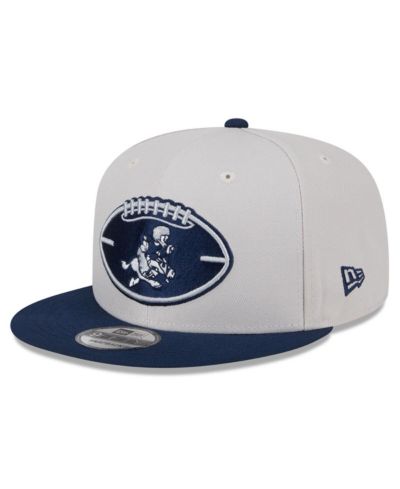 Мужская кепка New Era Stone/Navy Dallas Cowboys 2024 Sideline Historic 9FIFTY Snapback