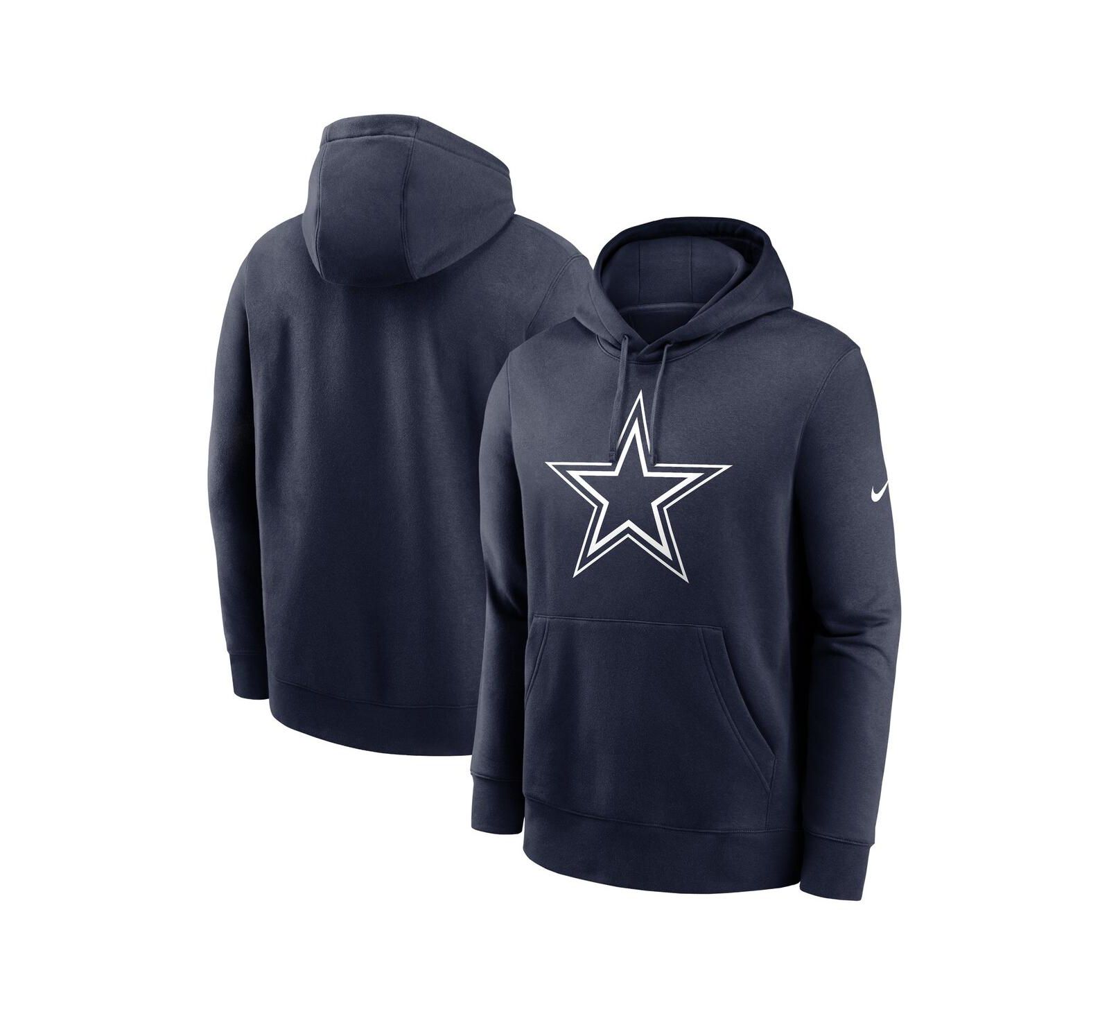 Nike Men's Navy Dallas Cowboys Fan Gear Club Logo Pullover Hoodie