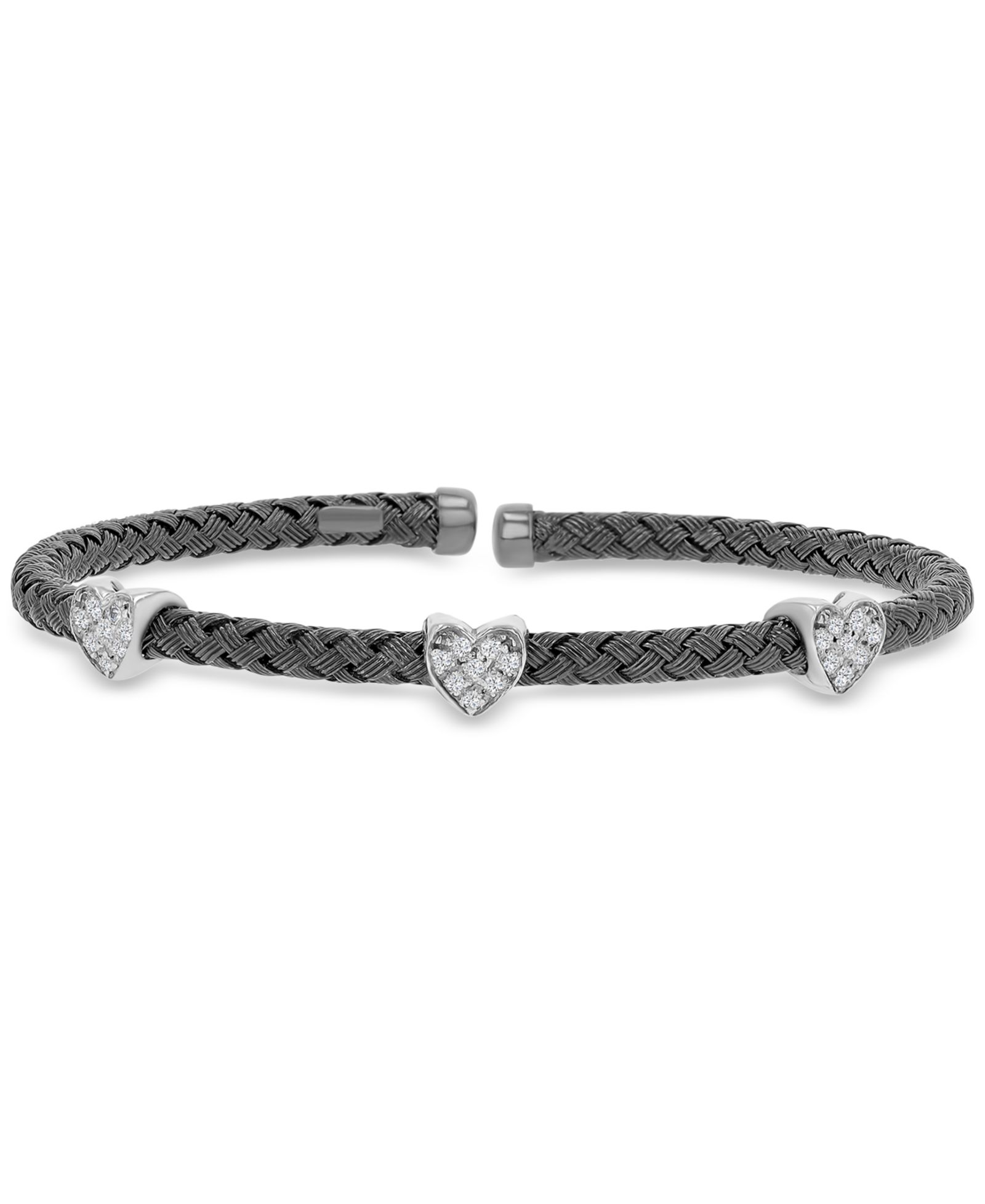 Браслет Cuff Cubic Zirconia Link в 14k Yellow Gold Over Sterling Silver