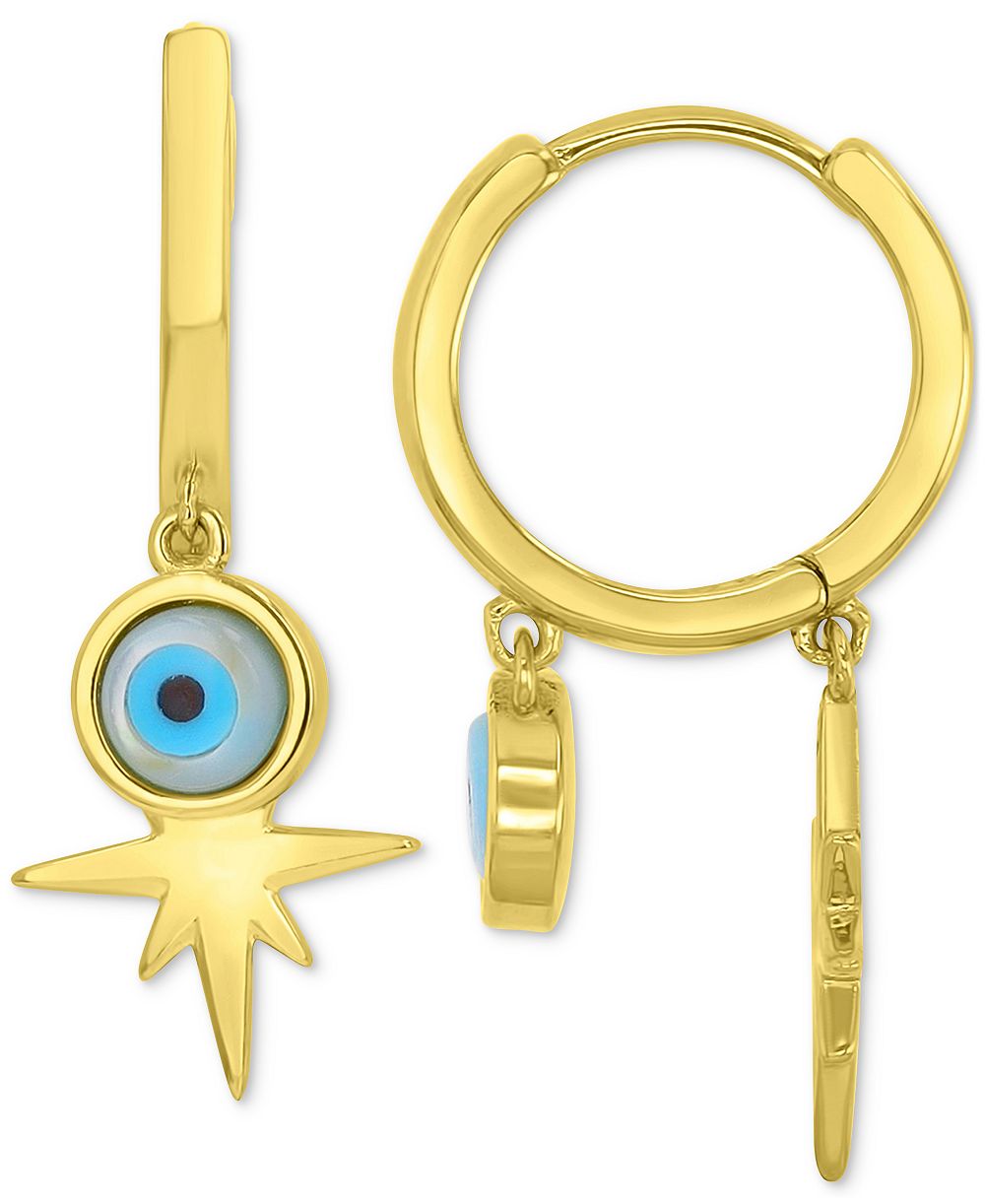 Серьги Macy's Gold-Tone Evil Eye Hinged