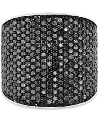 Macy's Black Spinel Ring (2.754 ct.t.w.) in Sterling Silver