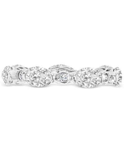 Blue & White Cubic Zirconia Band Ring (5-7/8 ct. t.w.) in Sterling Silver