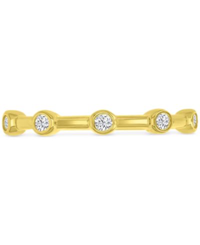 Cubic Zirconia Accent Ring (1/3 ct. t.w.) in 14k Gold over Sterling Silver