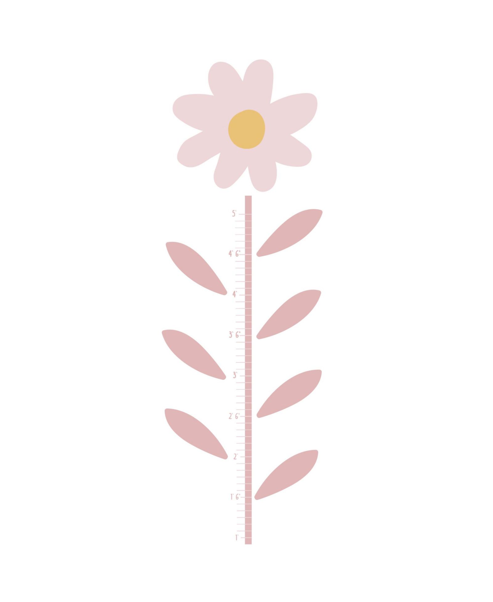 Настенные наклейки Lambs & Ivy Daisy Dreams Flower Growth Chart 72 x 24 x 0.01 inches