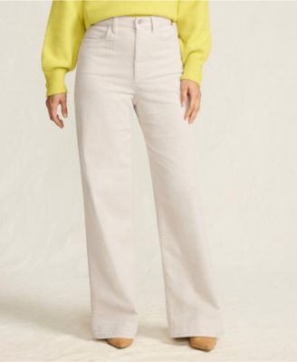 Lands' End Petite High Rise Wide Leg Corduroy Pants