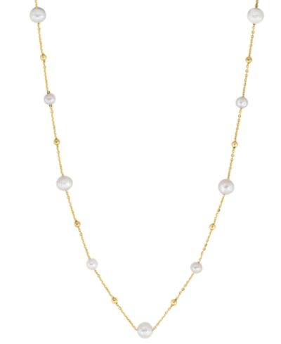 Ожерелье EFFY® с культивированным речным жемчугом (5-7mm) в 14k золоте