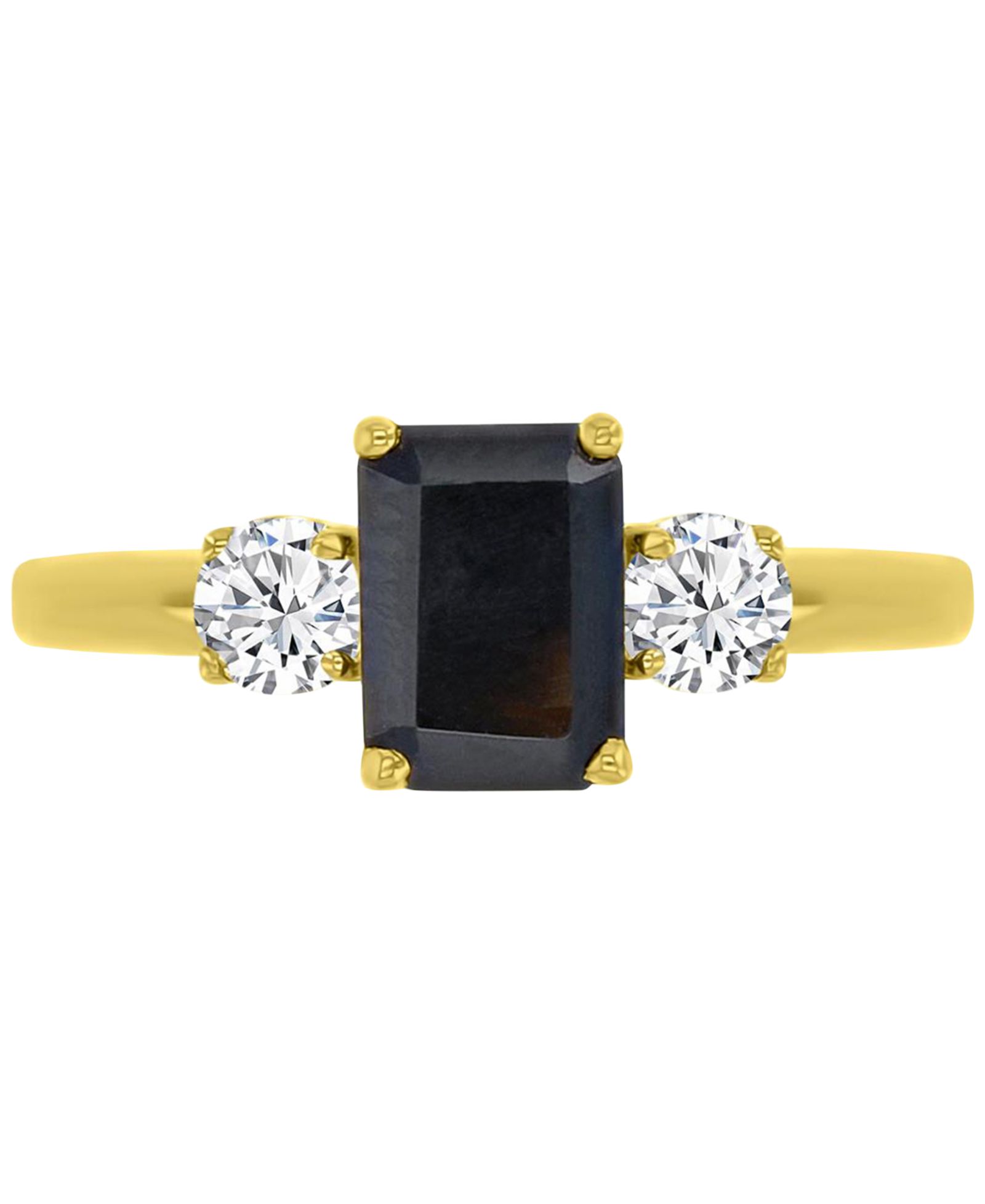 Кольцо Onyx & White Topaz