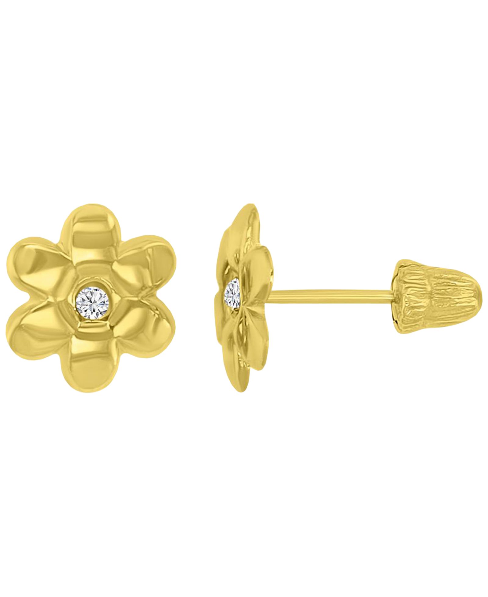 Серьги-гвоздики 14K желтое золото