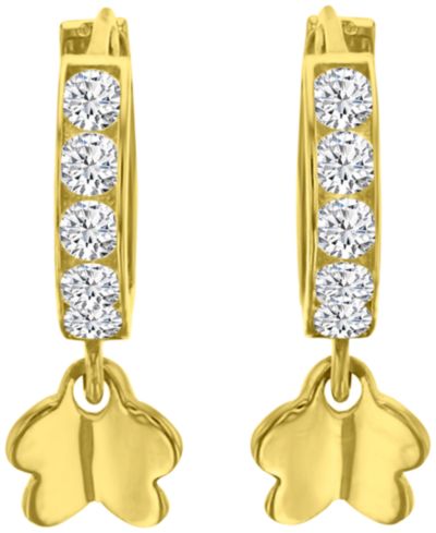 Серьги-кольца Macy's Cubic Zirconia Butterfly Baby Huggie