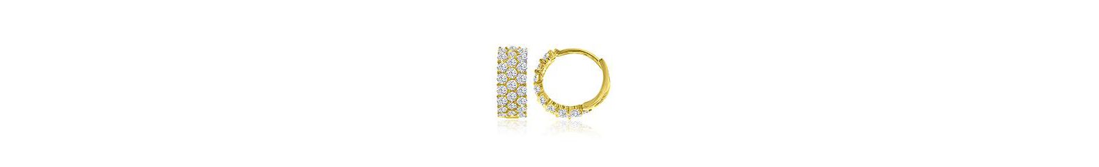 Серьги-кольца Macy's с цирконием