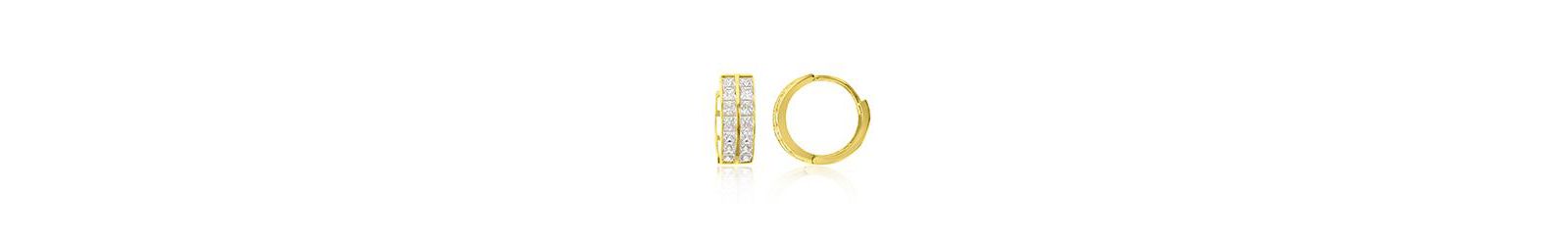 Серьги-кольца Macy's Cubic Zirconia Snap Bar