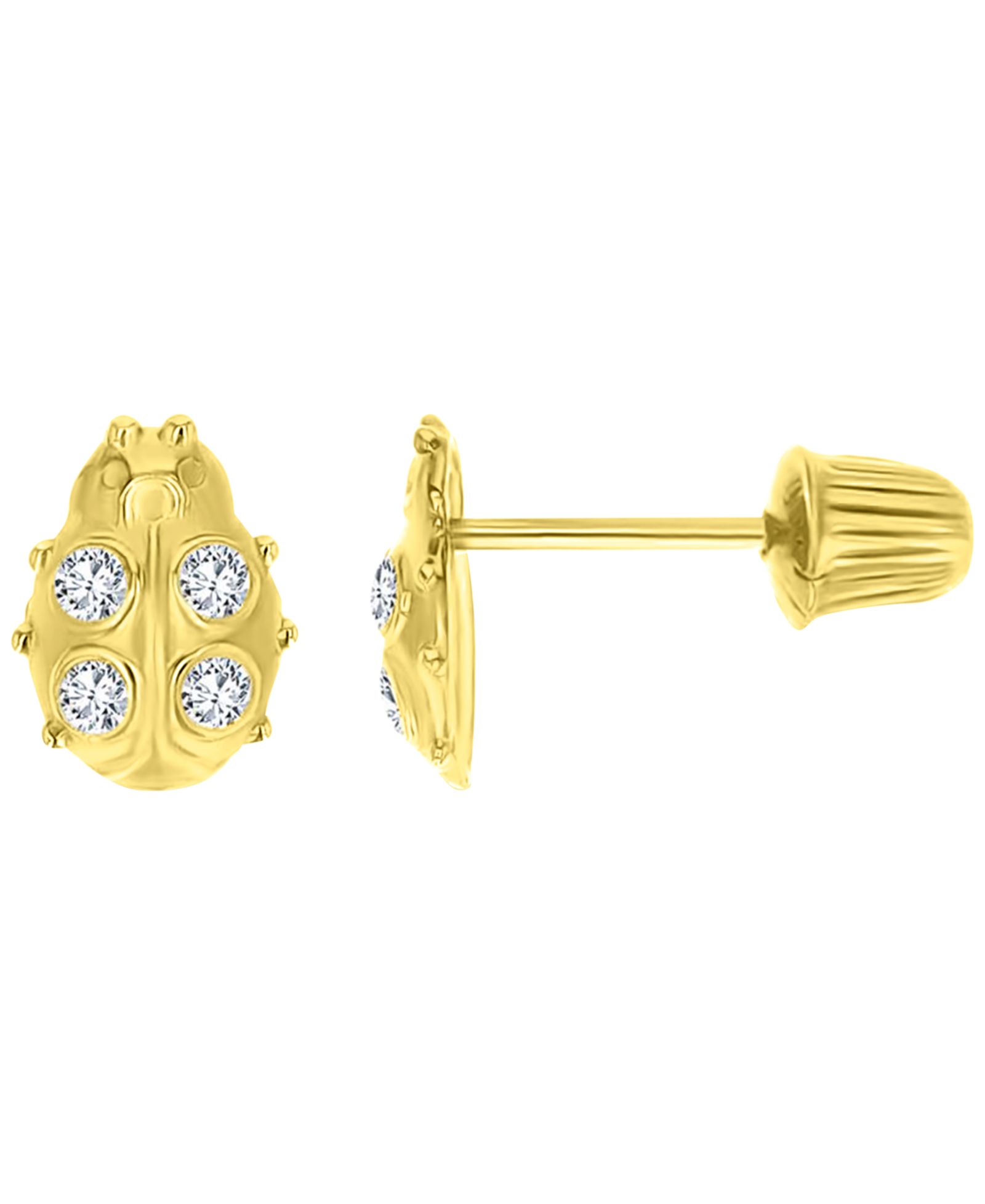 Macy's 14k Yellow Gold Lady Bug Stud Earrings
