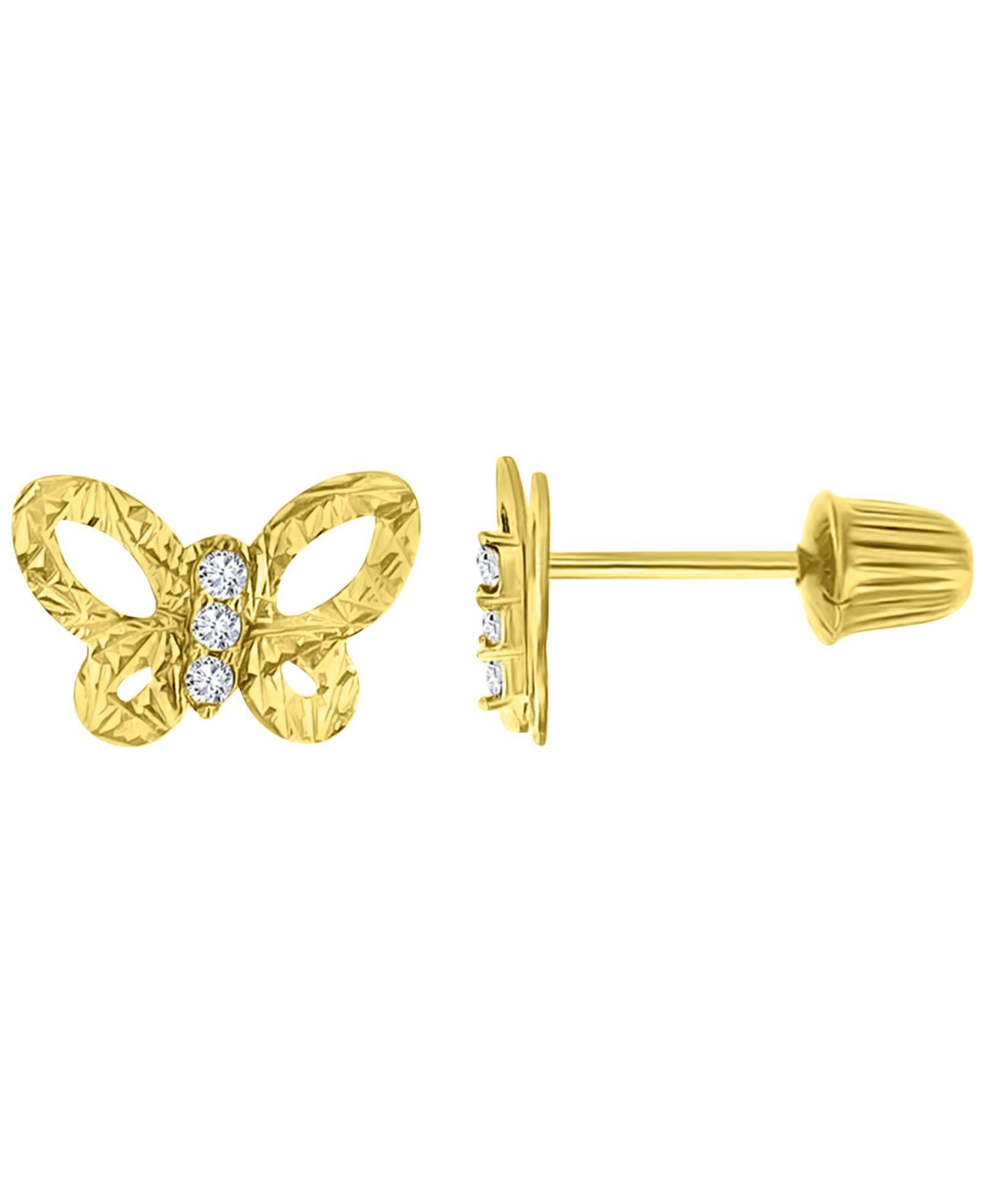 Macy's 14k Yellow Gold Butterfly Stud Earrings