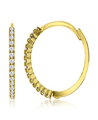 Серьги-кольца Macy's Cubic Zirconia в 14k Yellow Gold