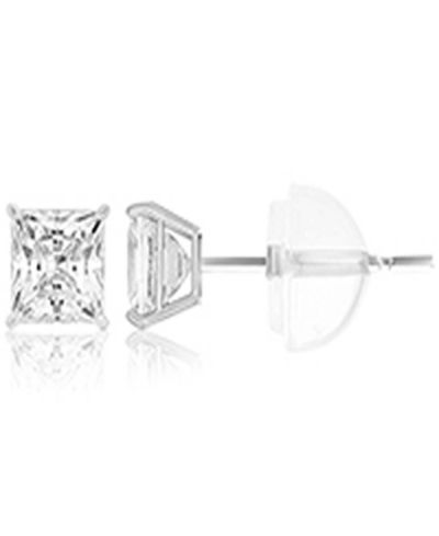 Macy's White Swarovski Zirconia Solitaire Earrings in 14k White Gold