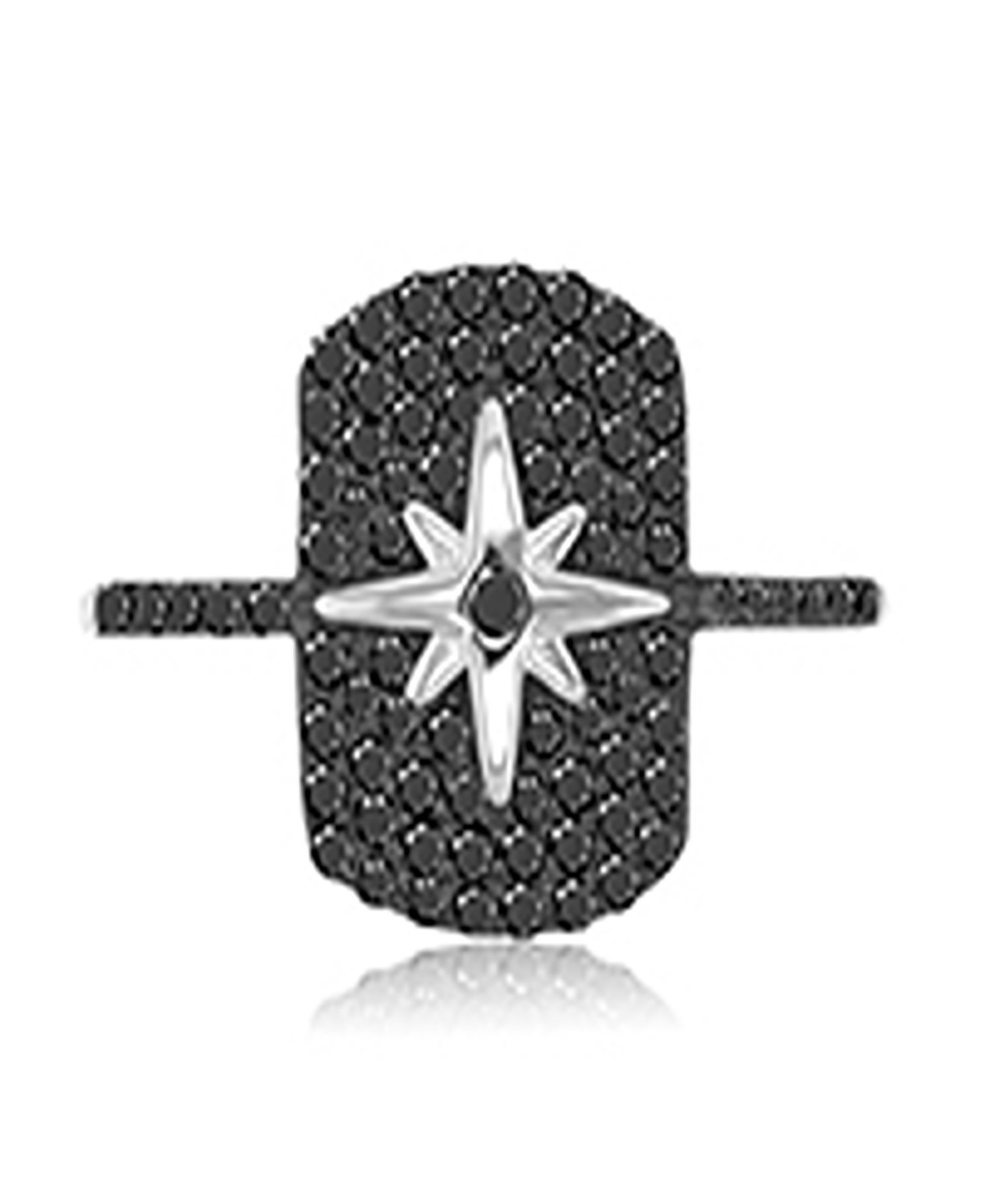 Macy's Black Spinel Ring in Sterling Silver