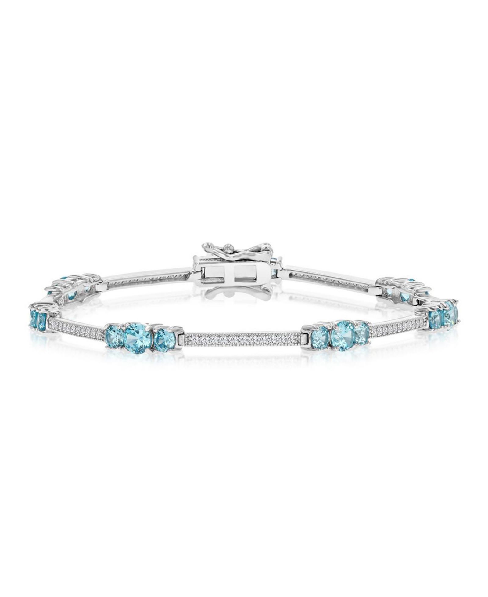 Браслет Macy's Cubic Zirconia Rhodium Over Sterling Silver Tennis Bracelet