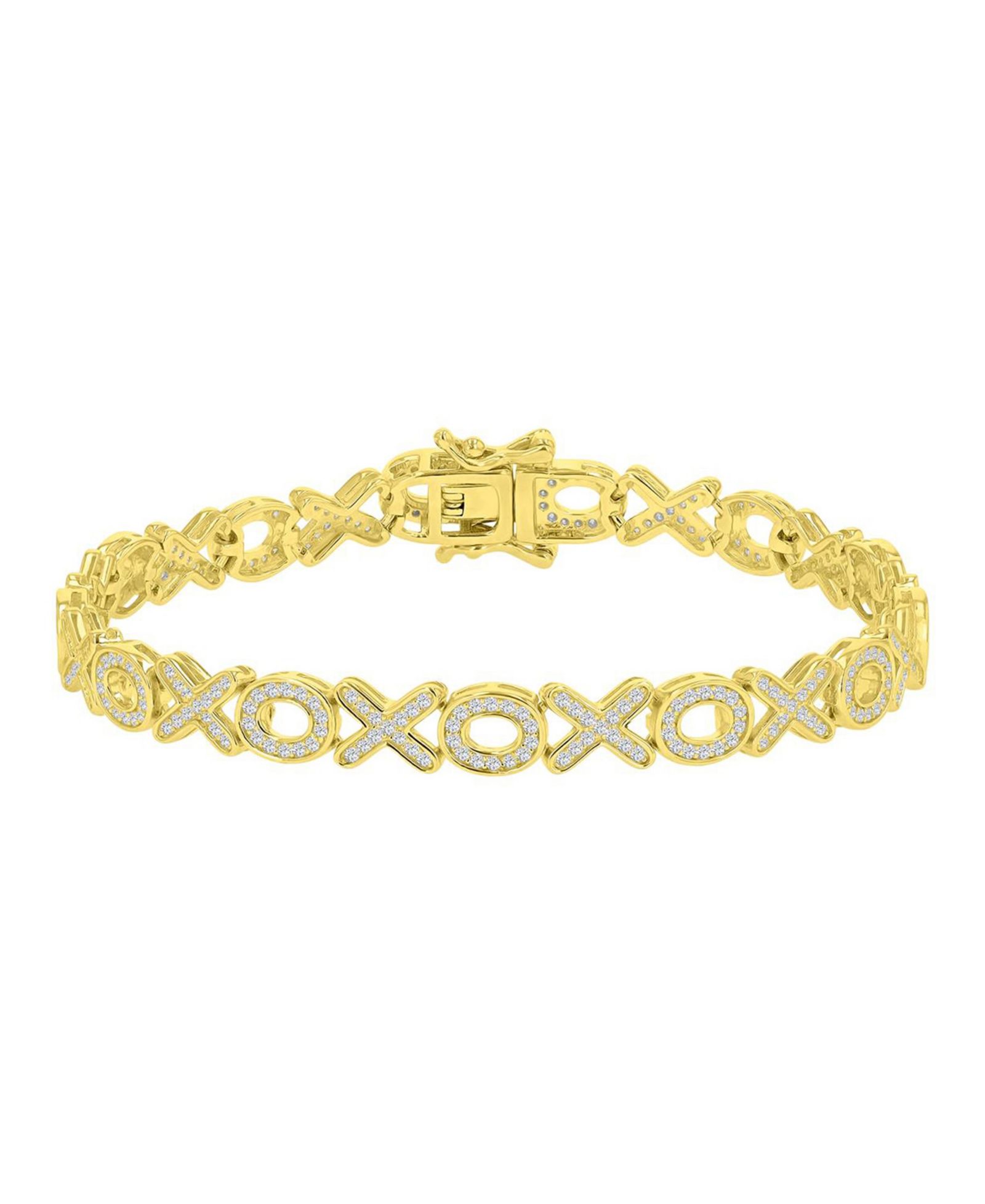 Браслет Macy's Cubic Zirconia в 14k Yellow Gold Over Sterling Silver