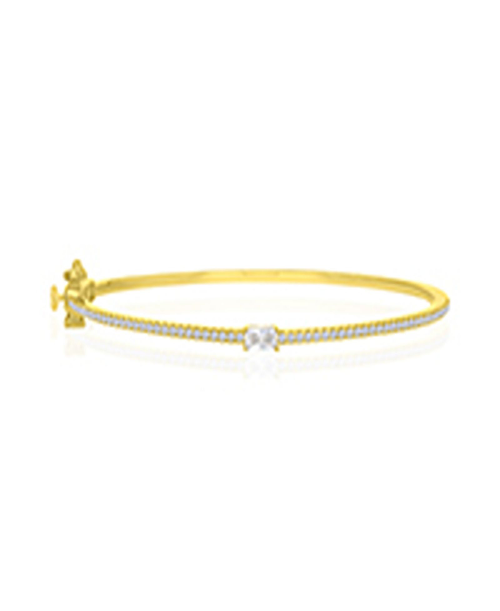 Macy's Cubic Zirconia Bangle Bracelet in 14k Yellow Gold Over Sterling Silver