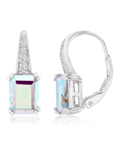Серьги Aurora Borealis & Cubic Zirconia (4.236 ct. t.w.) Emerald-Cut