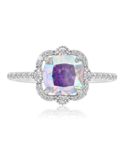Macy's Кольцо с Aurora Borealis и кубическим цирконием в форме подушки