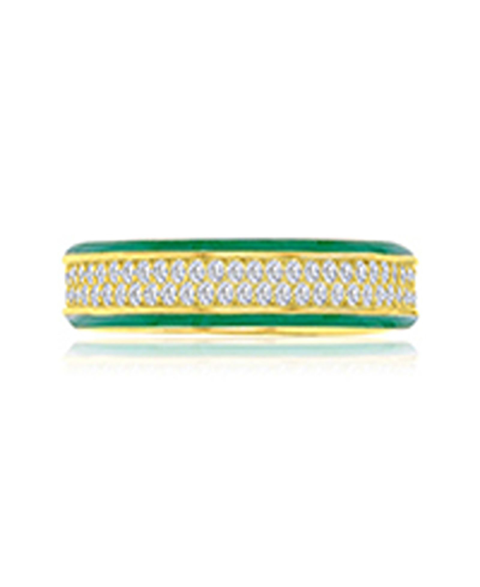 Кольцо с фианитами Eternity в 14k Yellow Gold Over Sterling Silver