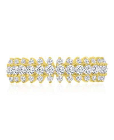 Macy's Cubic Zirconia Spike Ring in 14k Yellow Gold Over Sterling Silver