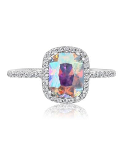 Кольцо Macy's Aurora Borealis (6.12 ct. t.w.) and Cubic Zirconia Cushion (6.13 ct. t.w.) Cut Halo