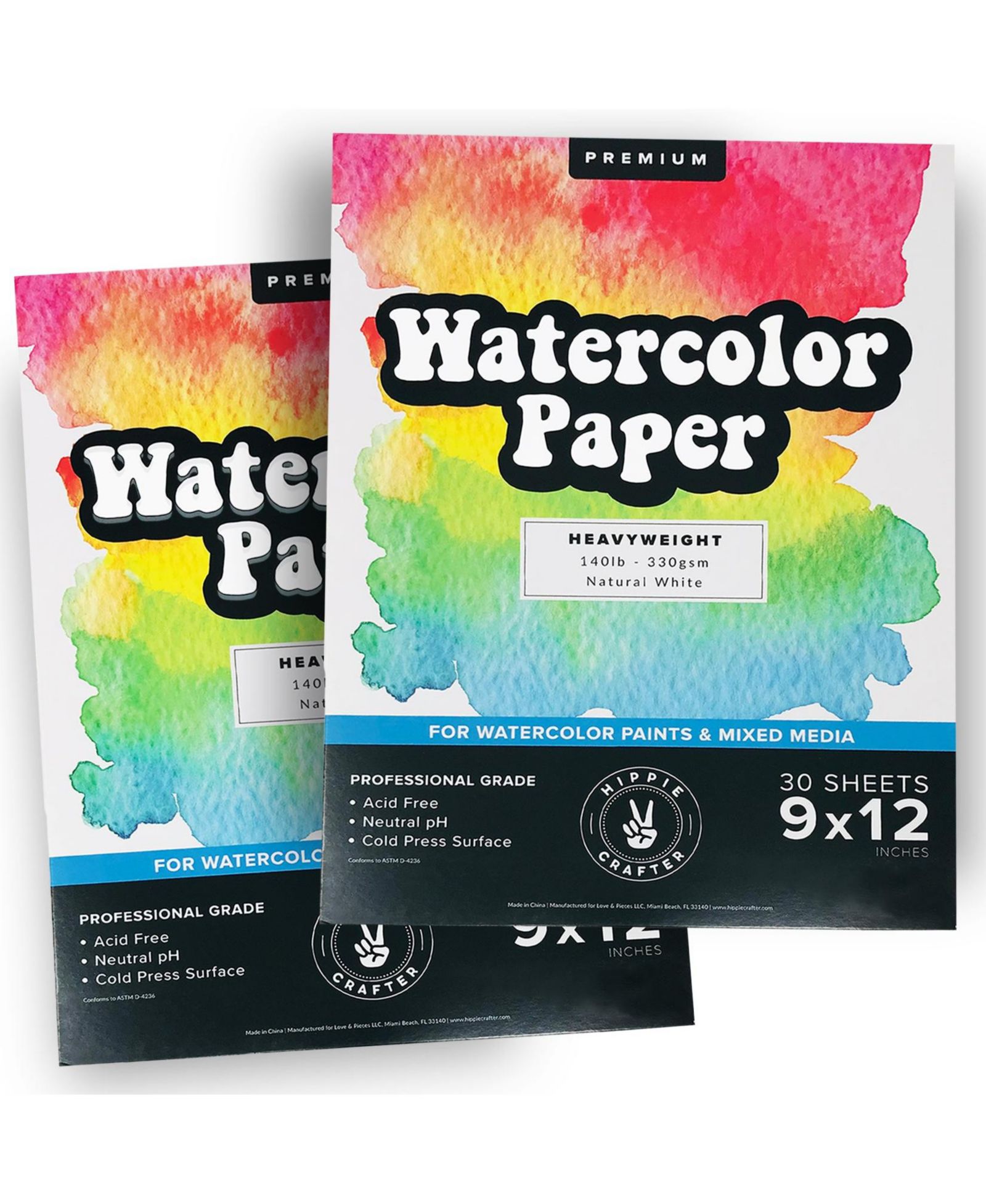 Набор акварельной бумаги Hippie Crafter 2 Pack