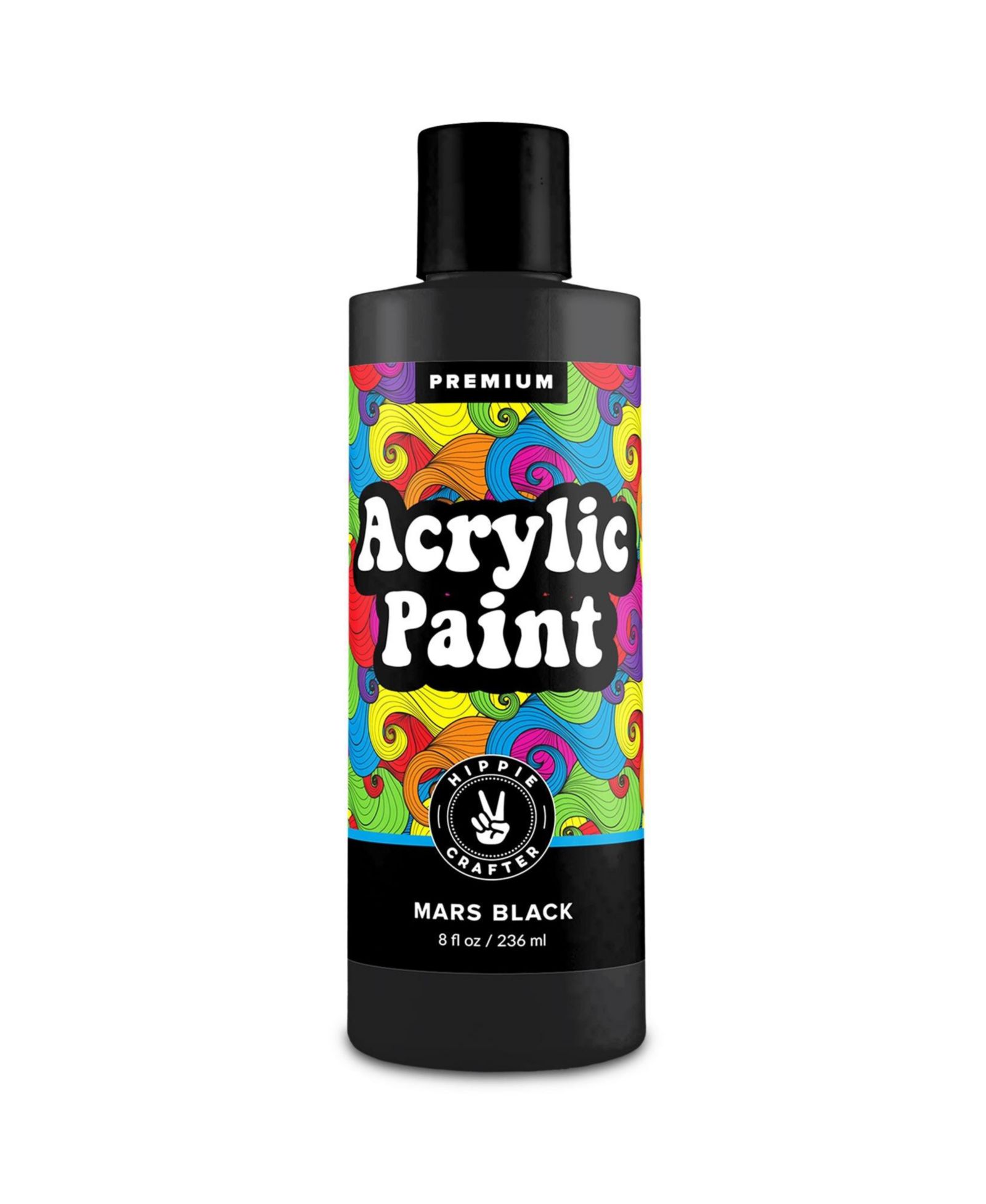 Акриловая краска Hippie Crafter Black 8oz
