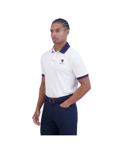 Ben Sherman Men's Checker Rib Tech Pique Sports Fit Polo Shirt