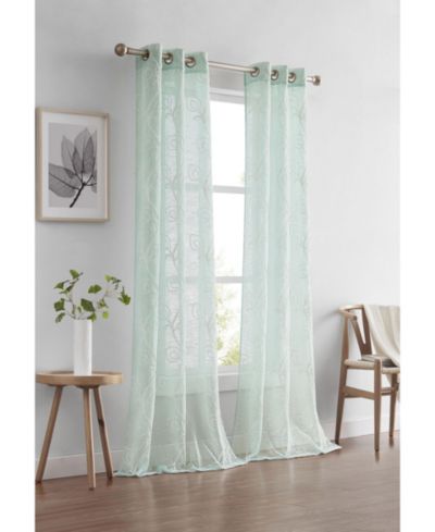 Dainty Home Stella Linen Look 76" W x 96" L Grommet Window Panel Set