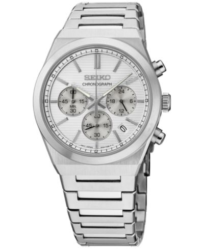 Seiko Мужские хронограф часы из нержавеющей стали, 40mm