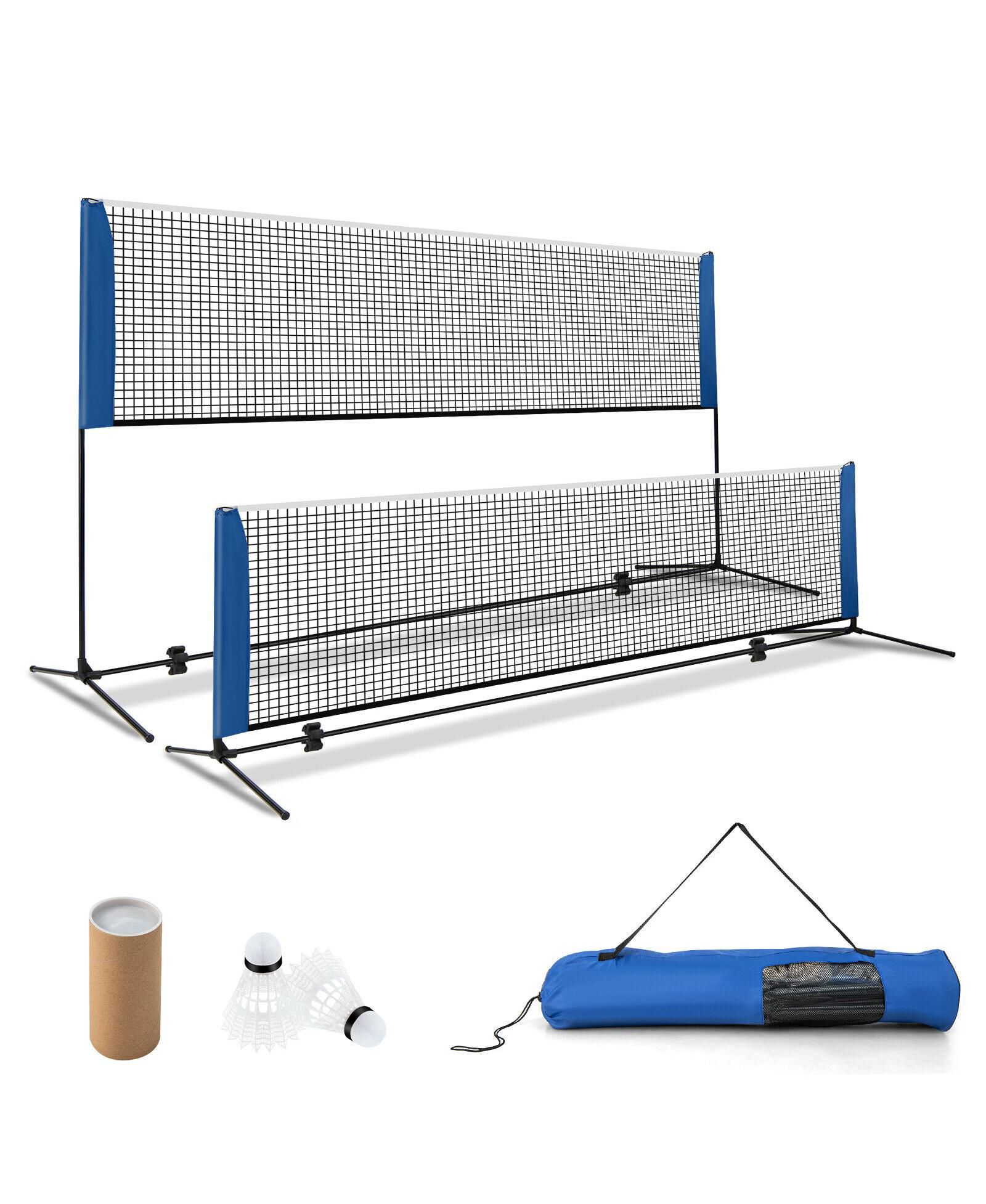 Adjustable Badminton Net Stand 10/14 Foot Portable with Carry Bag