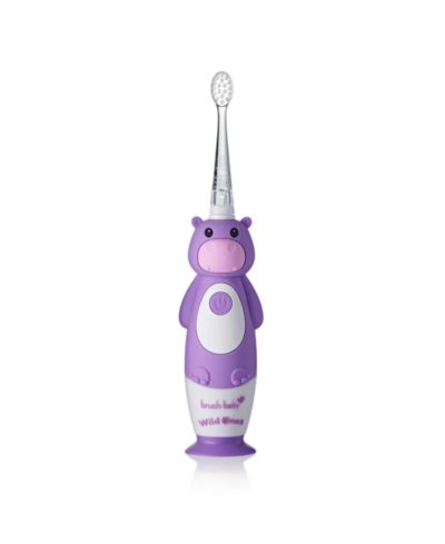 Детская электрическая зубная щетка brush-baby WildOnes Hippo