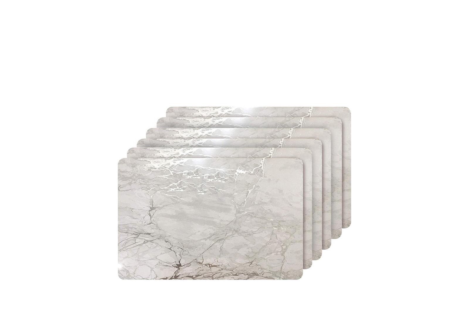 Dainty Home Marble Cork Place Mats, Washable Placemats