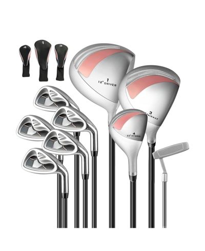 Women's 9 Pieces Complete Golf Club Set-Pink