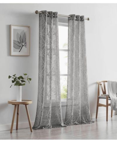 Dainty Home Stella Linen Look 76" W x 63" L Grommet Window Panel Set