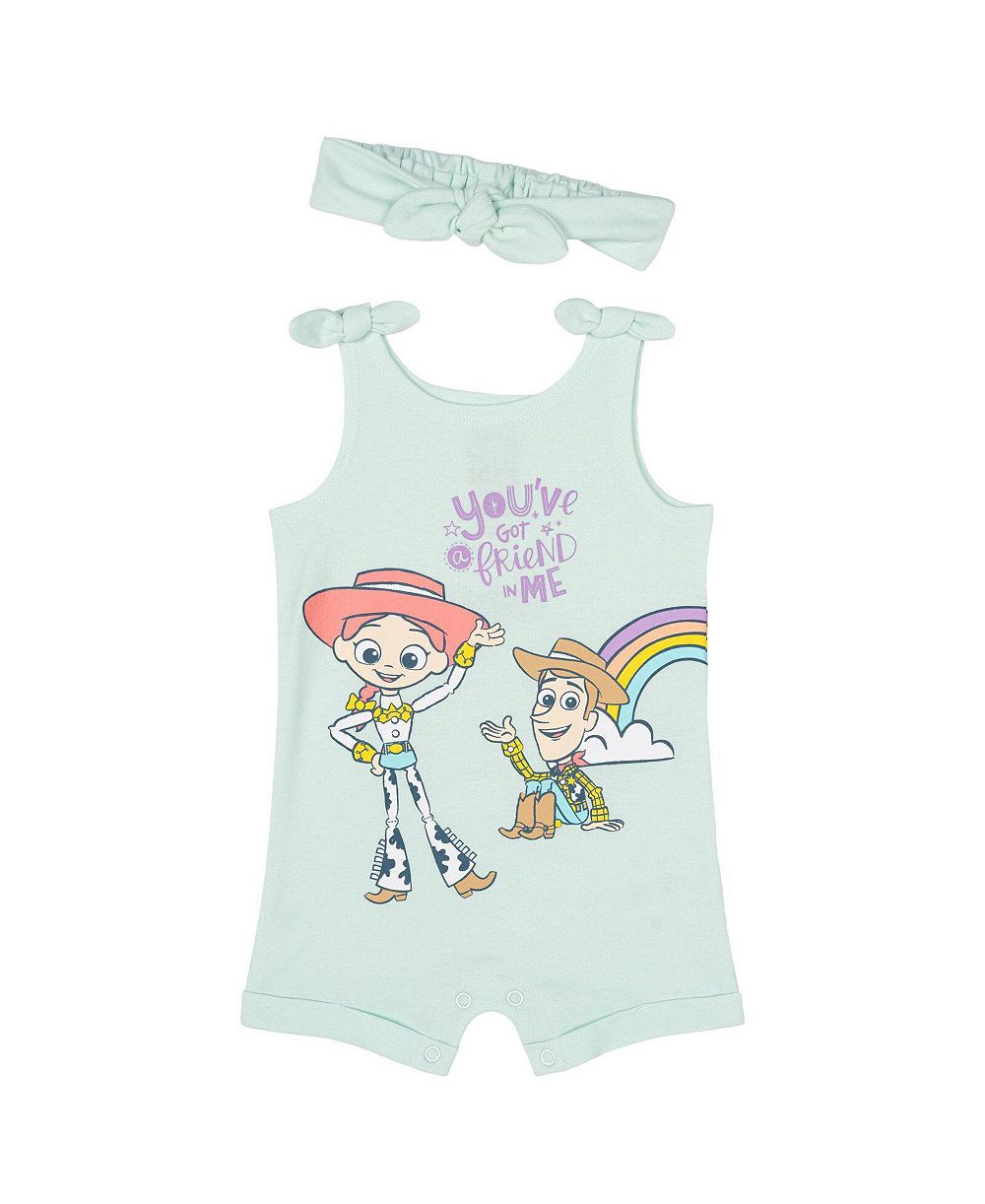 Toy Story Toddler Girls' 2T- 5T 2-Piece Sleeveless Romper and Headband Set
