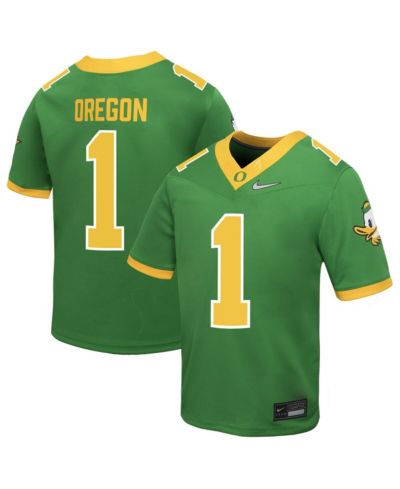 Детская джерси Nike 1 Apple Green Oregon Ducks Vapor Fusion Alternate