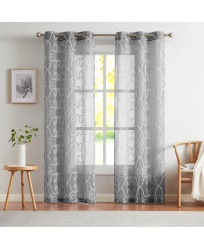 Комплект оконных панелей Dainty Home Sophia Linen Look, 76" W x 84" L