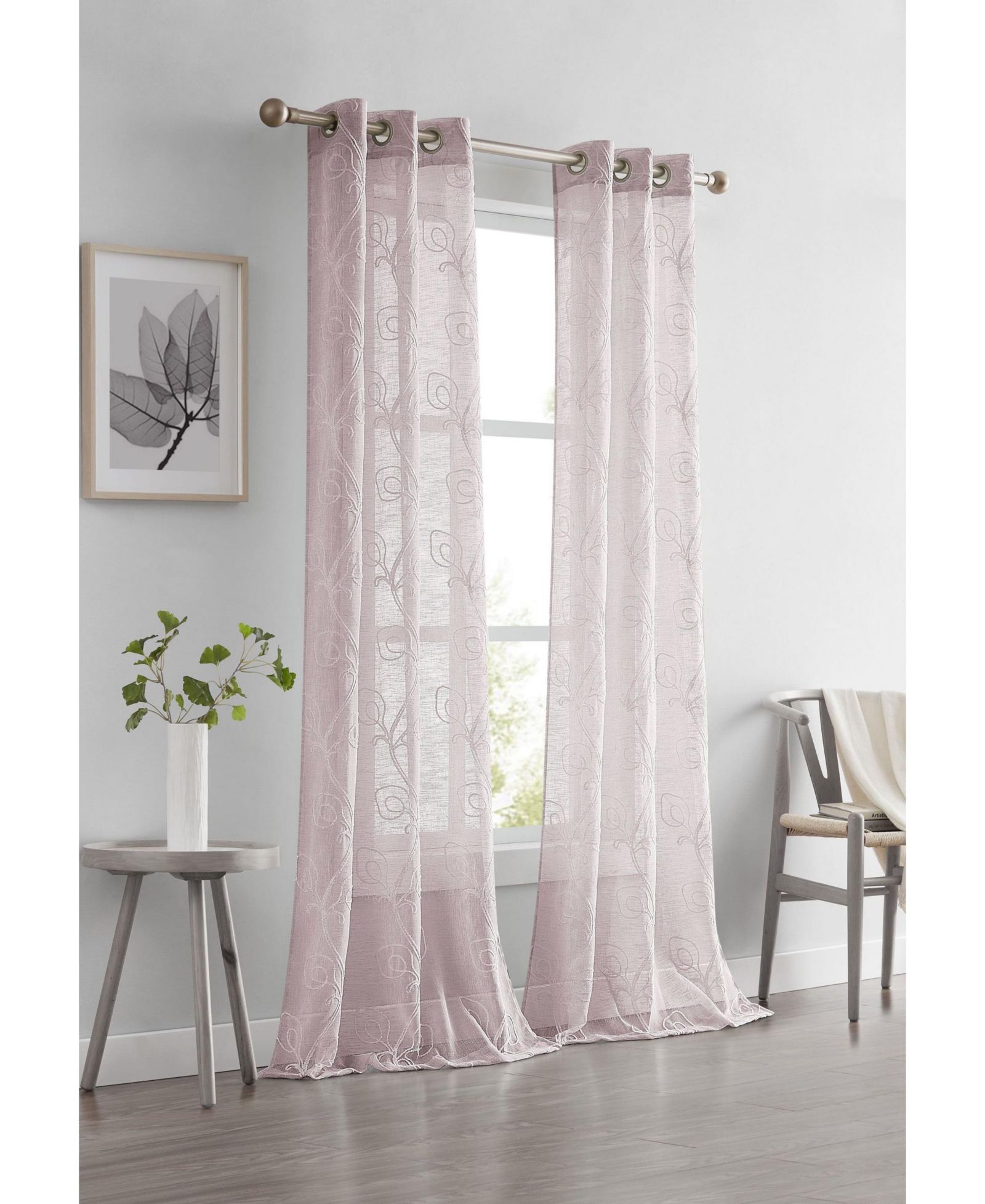 Комплект из 2 штор Dainty Home Stella Linen Look, 76" W x 84" L