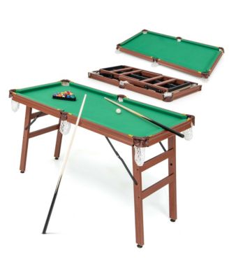 Folding Pool Table Set with Foldable Legs Adjustable Foot Levelers 2
