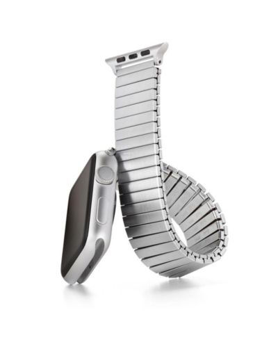Speidel Twist-O-Flex Band Compatible For Use With The Apple Watch (series 1-8) 38/40/41mm in Black and Size 15