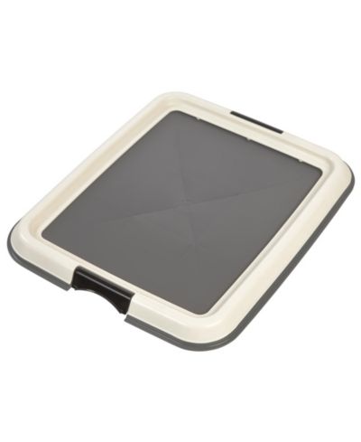 IRIS USA Pee Pad Holder, Fits 17"x17" or Larger, Small, Puppy Dog Pad Hoder, Non-Skid Rubber Feet, High Polish Finish for Easy Cleaning