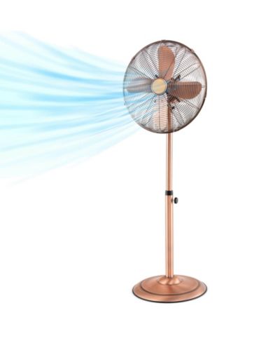 Costway 16"Carrying Handle Aluminum Blades Standing Pedestal Fan